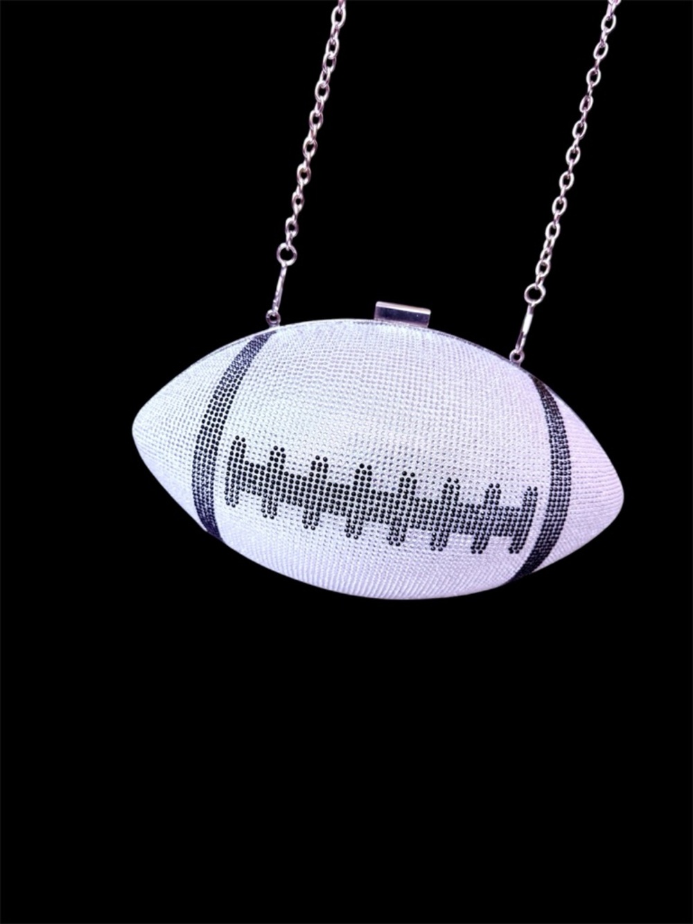 Dazzling Football shaped purse Crystal rhinestone encrusted handbag NWOT
